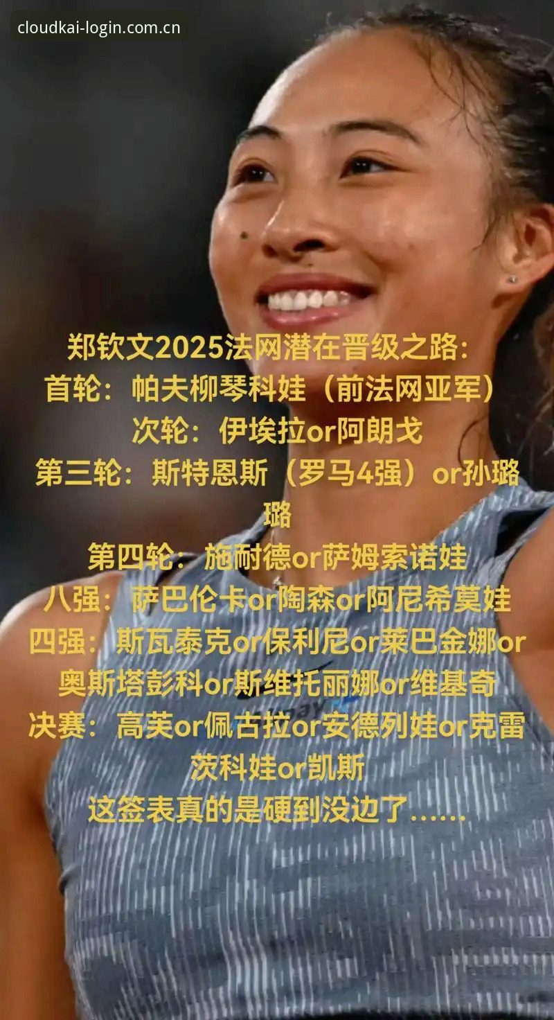2026法网女单签表深度解析：中国金花郑钦文的保分与突围之路